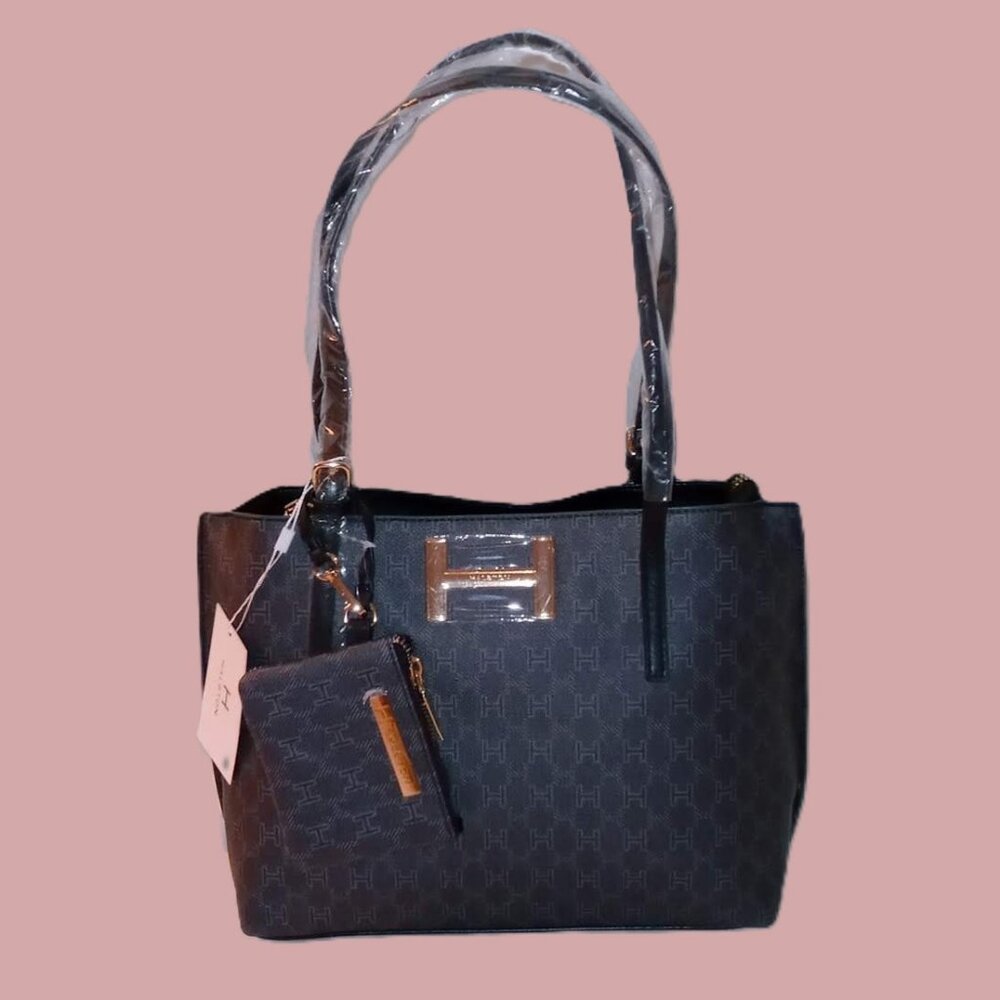 H Halston Monogram Satchel and Wristlet Set - Style #: HH-BTO1005